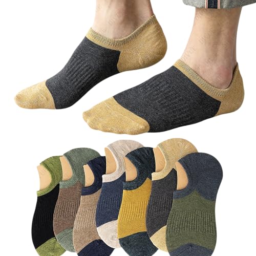 DIVUE Cotton Socks for Men & Women | 7 Pair Combo No Show Low Cut Ankle Length | Breathable Cotton Blend, Odor Resistant, Multi-Color | Cushioned Toe, Free Size | For Sneakers, Loafers & Sports Shoes - Image 1