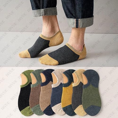 DIVUE Cotton Socks for Men & Women | 7 Pair Combo No Show Low Cut Ankle Length | Breathable Cotton Blend, Odor Resistant, Multi-Color | Cushioned Toe, Free Size | For Sneakers, Loafers & Sports Shoes - Image 3