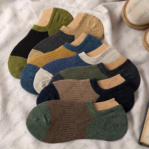DIVUE Cotton Socks for Men & Women | 7 Pair Combo No Show Low Cut Ankle Length | Breathable Cotton Blend, Odor Resistant, Multi-Color | Cushioned Toe, Free Size | For Sneakers, Loafers & Sports Shoes - Image 4