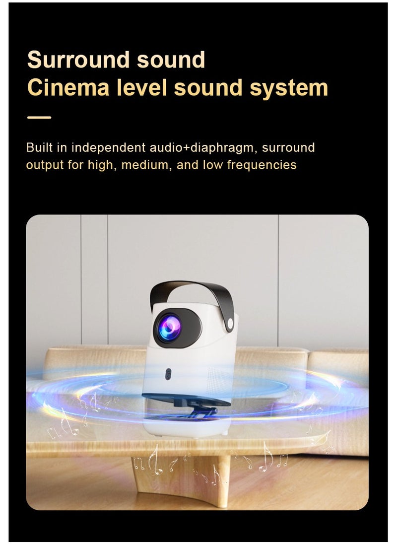 Generic - New Unique Design Foldable Gimbal Projector HD 1080P With 240 Ansi Lumens Supported 4K Video - Image 1