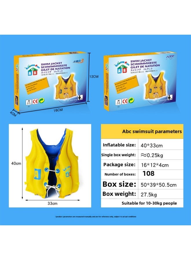 Generic Arm Ring Water Sleeve Children's Swimming Equipment Adult Baby Float Ring Thickened Arm Ring Floating Sleeve Life-saving Ring Swimming Ring-Color:【children's Life Jacket-108 Boxes/carton】 - Image 1