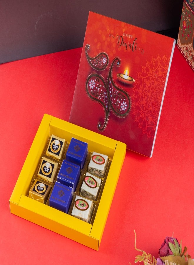 Jaiccha Ghasitaram Gifts Jaiccha Diwali Gift - Ghasitaram Big Hamper Box of Best Bites, mithai/Sweet Pouches, dryfruit, namkeen and t- Lights|Gift Hamper|Diwali Gift Hamper|Food Hampers|Gourmet Hampers| - Image 3