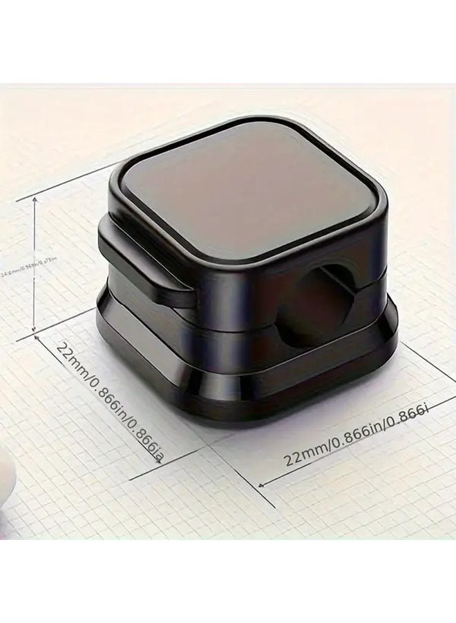 Black 6pcs Magnetic Cable Organizer Holder Desk Wall Mounted Charging Station - Image 3