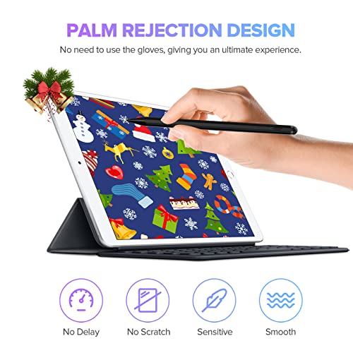 JAMJAKE Stylus Pen 2X Fast Charge Active Pencil Compatible with 2018-2025 Apple iPad Pro 11"/12.9"/M4, iPad Air 3/4/5/M2/M3, iPad 6-11, iPad mini 5/6 Gen-Black - Image 3