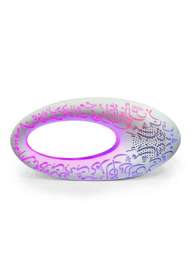 Lacoz مكبر صوت بلوتوث سحري لاسلكي مع ضوء LED RGB بزاوية 360° مصباح ليلي زخرفي محمول مع تحكم باللمس مثالي للمنزل والحفلات والأنشطة الخارجية فضي - Image 1