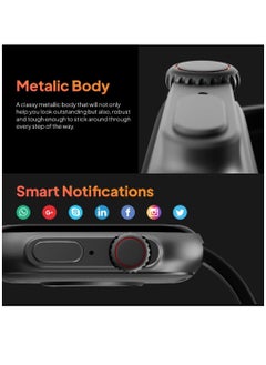 Zoom Plus Biggest Display Bluetooth Calling Multi-Function Heart Rate Monitor Smartwatch Black  - Image 5