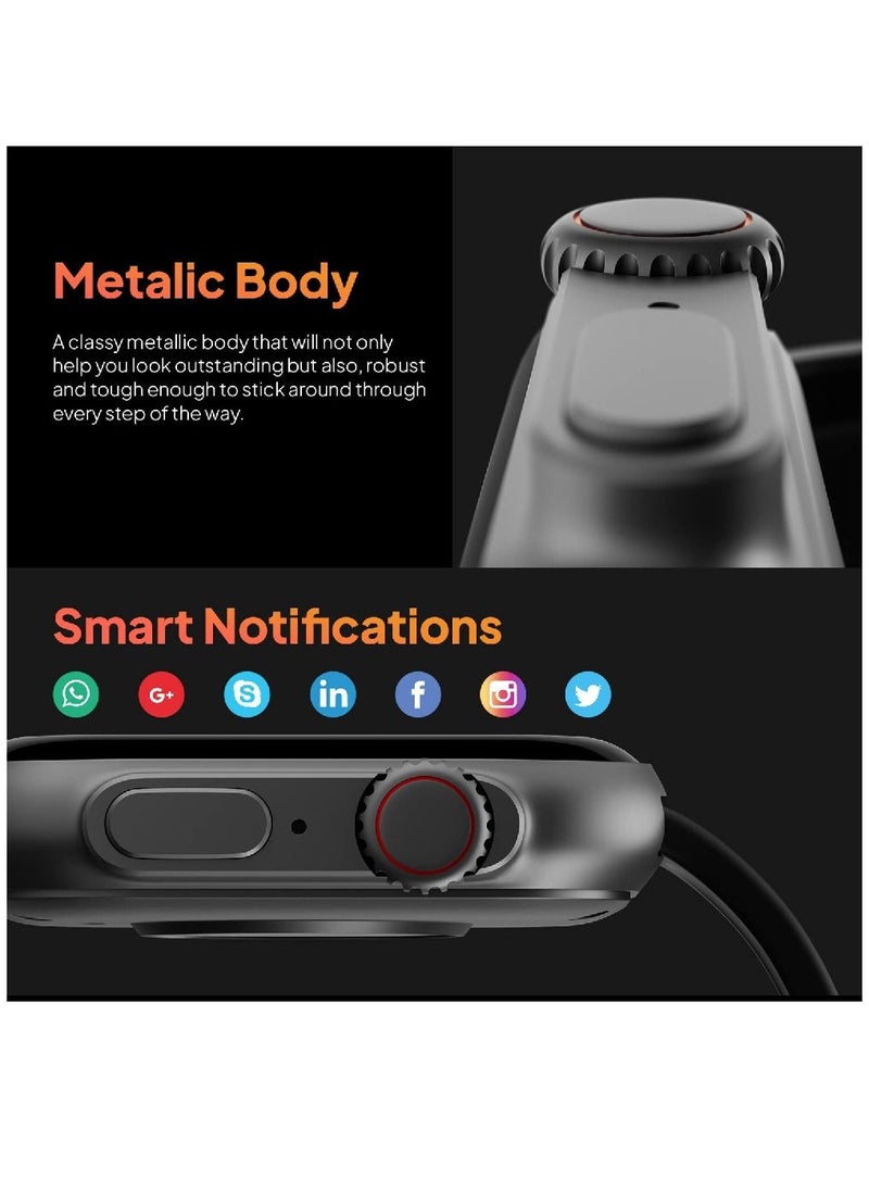 Zoom Plus - Biggest Display Bluetooth Calling Multi-Function Heart Rate Monitor Smartwatch Black - Image 1