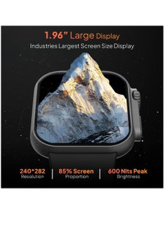 Zoom Plus Biggest Display Bluetooth Calling Multi-Function Heart Rate Monitor Smartwatch Black  - Image 2