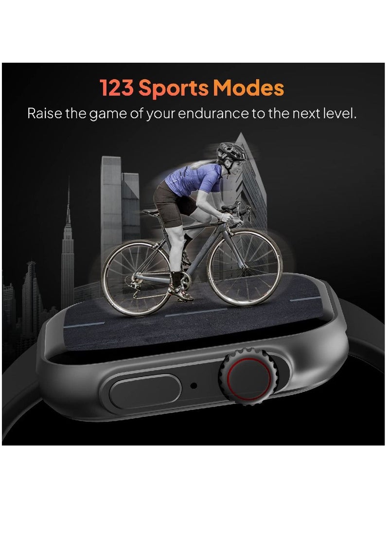 Zoom Plus - Biggest Display Bluetooth Calling Multi-Function Heart Rate Monitor Smartwatch Black - Image 1
