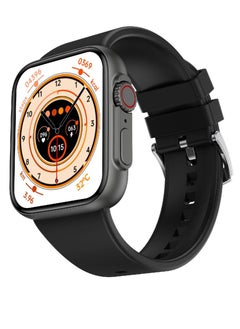 Zoom Plus Biggest Display Bluetooth Calling Multi-Function Heart Rate Monitor Smartwatch Black  - Image 1