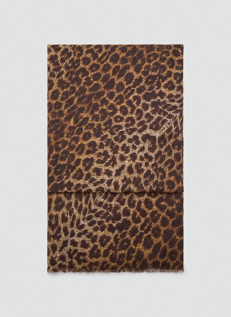 مانجو Animal Print Scarf