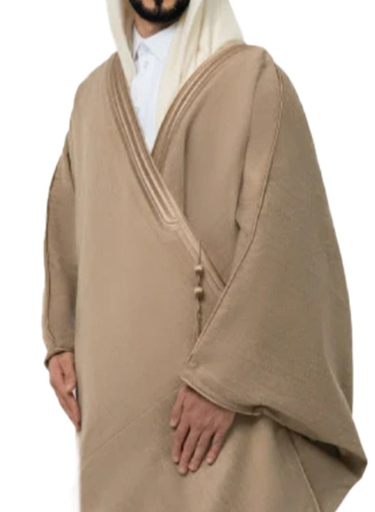 آر إس بشت شتوي رجالي وبر قنص اللون الجملي - Image 2