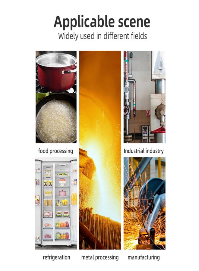 HABOTEST HT641A+ Infrared Thermometer-58~1112℉ Non-contact Digital Handheld Heat Temperature IR Surface Temperature Meter with Emissivity for Industrial Cooking Grill - Image 5