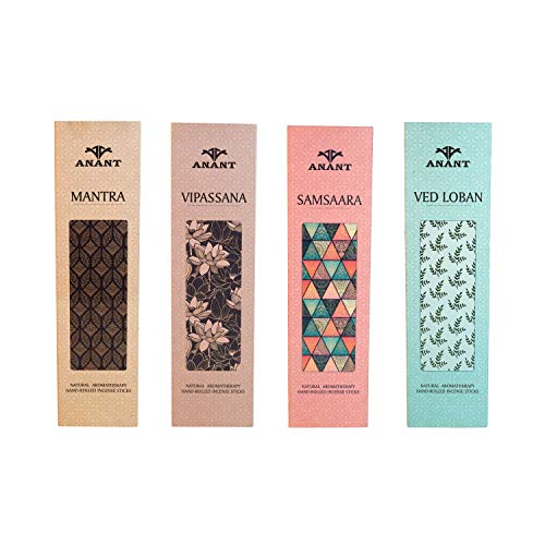 Anant Natural Hand Rolled Premium Fragrance Incense Sticks | Pack of 4 | Ved Loban | Vipassana | Mantra | Samsaara | Spiritual Agarbattis - 40 Sticks/Box - Image 4