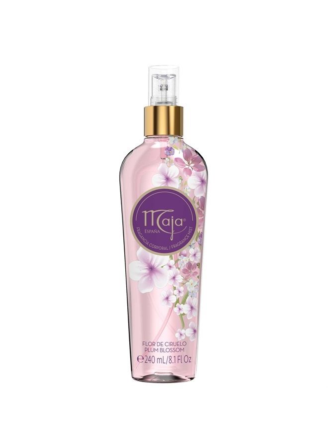 maja Plum Blossom Perfumed Body Mist with Floral and Fruity notes to refresh yourself any time, Transparent Purple, 8.1 Fl Oz, Spray Bottle - Image 1