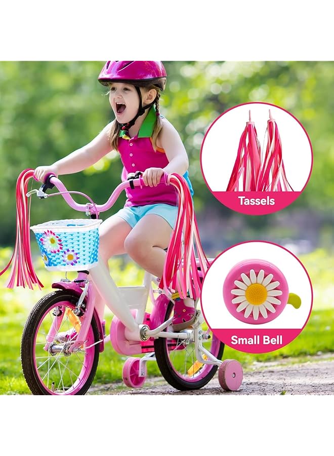 Parlberd Cute Kids Bike Bell With 2Pcs Colorful Bike Streamers Bicycle Tassel Streamer Bicycle Bell Bike Handlebar Streamers Bicycle Ring For Boys & Girls Kids Bikes Tricycles - Image 4