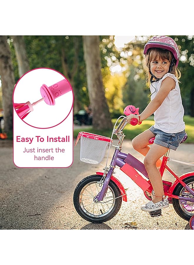 Parlberd Cute Kids Bike Bell With 2Pcs Colorful Bike Streamers Bicycle Tassel Streamer Bicycle Bell Bike Handlebar Streamers Bicycle Ring For Boys & Girls Kids Bikes Tricycles - Image 3