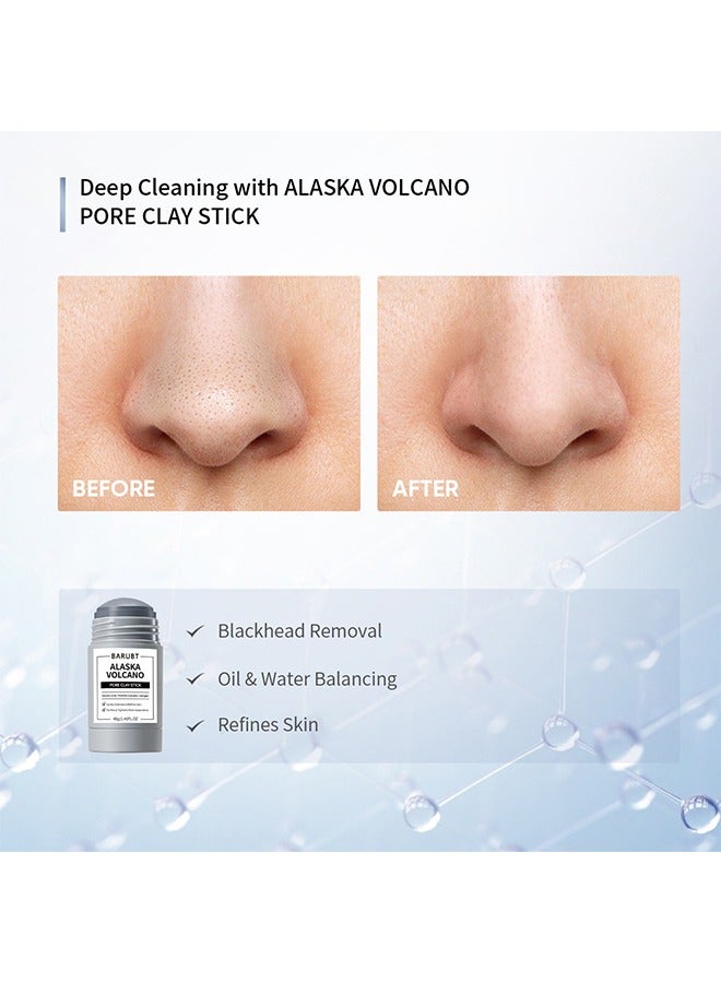 BARUBT Alaska Volcano Pore Clay Stick- Deeply Cleansing Volcanic Mud Purifying Clay Stick Mask, ​Deep Pore Cleansing, Removes Blackheads for All Skin of Men and Women - Image 5