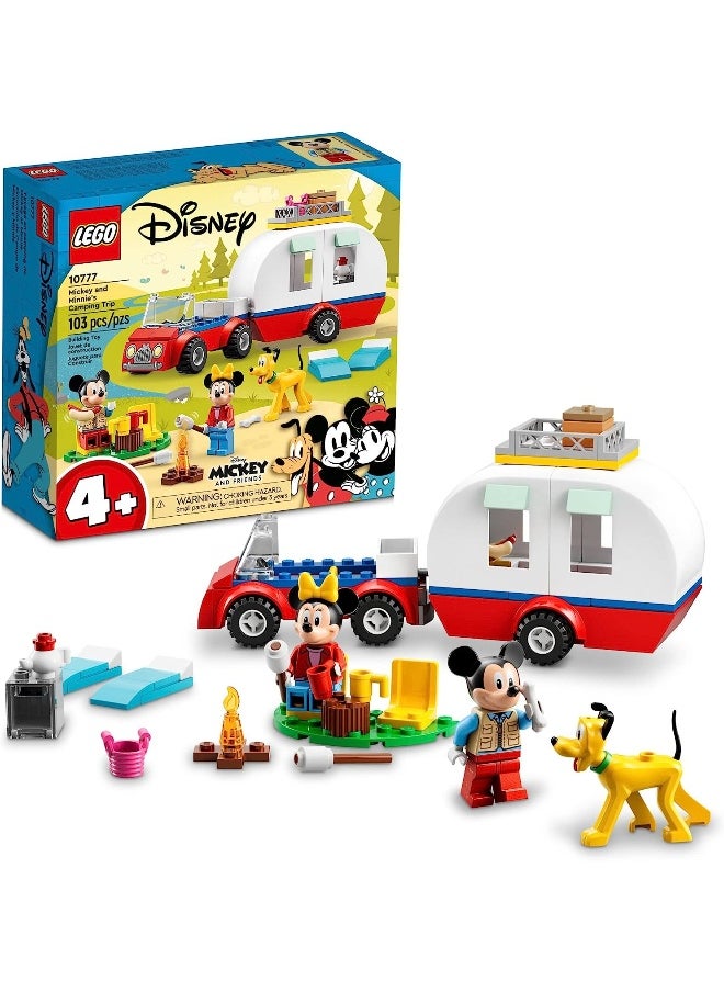 LEGO - LEGO Disney Mickey Mouse and Minnie Mouse's Camping Trip 10777 Building Toy with Camper Van, Car & Pluto Figure, for Kids 4 Plus Years Old - Image 1