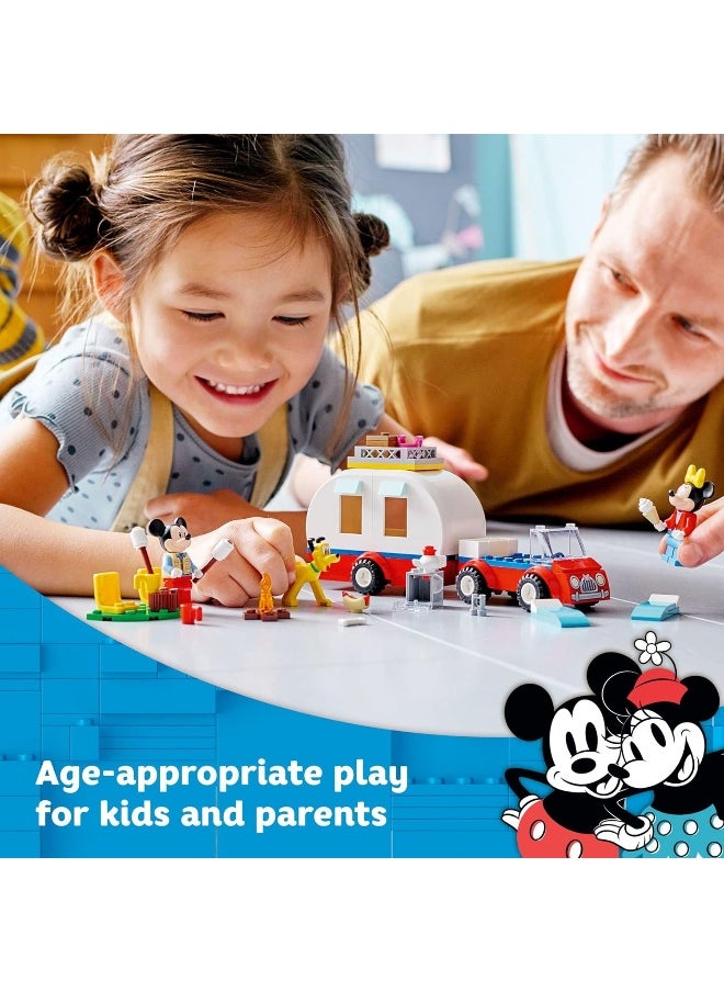 LEGO - LEGO Disney Mickey Mouse and Minnie Mouse's Camping Trip 10777 Building Toy with Camper Van, Car & Pluto Figure, for Kids 4 Plus Years Old - Image 1