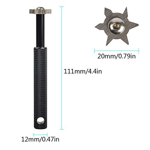 HIFROM Groove Sharpener with 6 Heads - Golf Club Groove Sharpener Re-Grooving Tool and Cleaner Replacement for All Irons Pitching Sand Lob Gap and Approach Wedges and Utility Clubs (2 Black) - Image 3