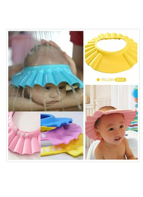 2 pieces) full shower cap for children  bath cap  head cover  with two snaps to expand and narrow it according to the size of the childs head  multicolored