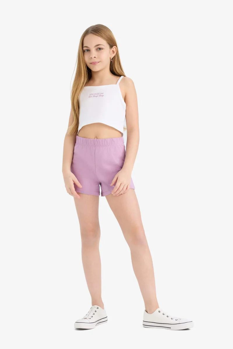 ديفاكتو Girl Printed Tank Top Shorts 2 Piece Set