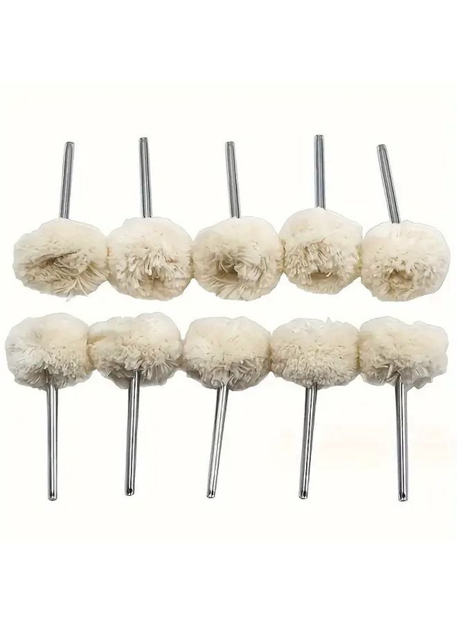1pc 3mm Metal Polishing Shaft With Miniature Artificial Wool For Stone Metal Non Metal Surfaces - Image 2