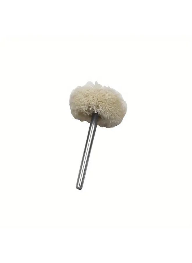 1pc 3mm Metal Polishing Shaft With Miniature Artificial Wool For Stone Metal Non Metal Surfaces - Image 1