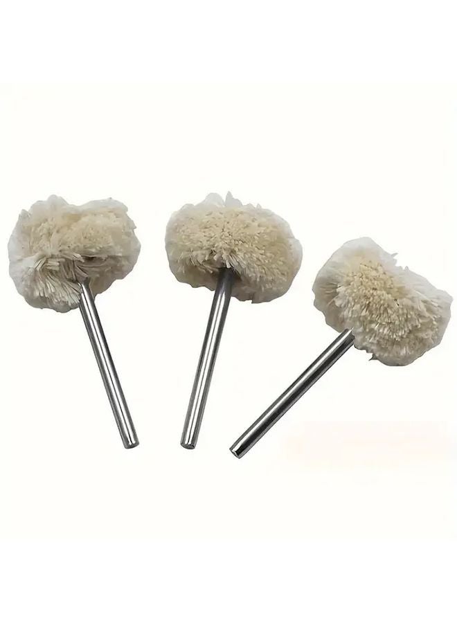 1pc 3mm Metal Polishing Shaft With Miniature Artificial Wool For Stone Metal Non Metal Surfaces - Image 4
