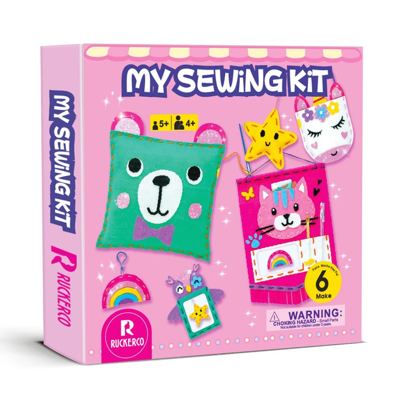 R RUCKERCO Crafts For Kids Ages 48 My First Sewing Kit 6 Pcs DIY Projects Of Stuffed Animals And Pillows Craft For Kids Toys For 610 Year Old Girl Birthday Giftt Kindergarten Graduation Gifts Embroidery Kit - Image 2