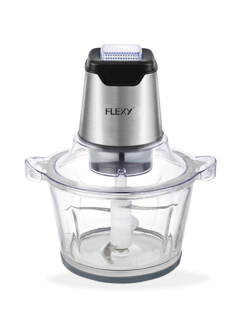 Flexy FLEXY Food Processor Electric | Chopper, Mincer, and Blender for Garlic, Onion, Chili, Veggies, Pumpkin & Nuts - Transparent, 2-Year Warranty  - Image 1