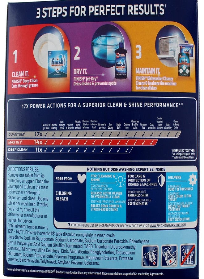 Finish فينش - كل في واحد - 85 حبة - منظف غسالة الصحون - باوربول - أقراص غسيل الصحون - أقراص الصحون - رائحة منعشة - Image 3