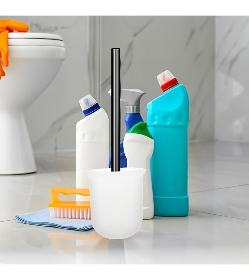 4pcs Toilet Brush Cups For Bathroom Storage And Cleaning Tool Organization - Image 2