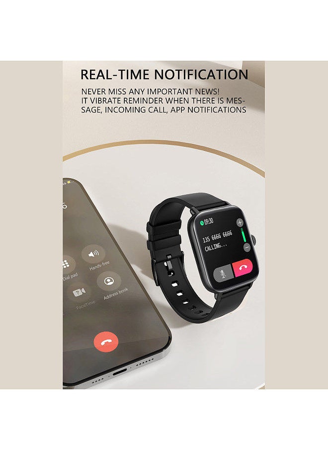 P28 Plus Smart Bracelet Sports Watch 1.69'' TFT Full-touch Screen BT Call Health Monitor Multiple Sports Mode Long Battery Life Compatible with Android iOS