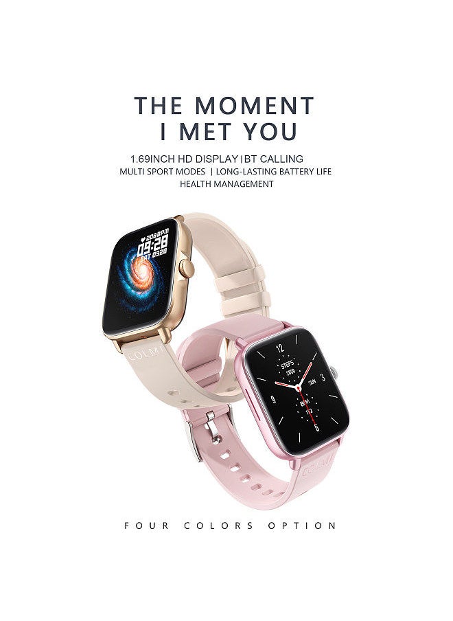 P28 Plus Smart Bracelet Sports Watch 1.69'' TFT Full-touch Screen BT Call Health Monitor Multiple Sports Mode Long Battery Life Compatible with Android iOS