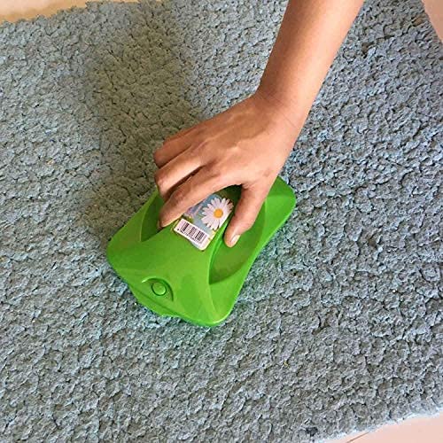 BREEPREE Plastic Handheld Carpet 2 Roller Cleaning Brush with Dust Crumb Collector for Carpets Car Seats Table Linen Sofas Curtains Mats Multicolor Pack of 1  - Image 2