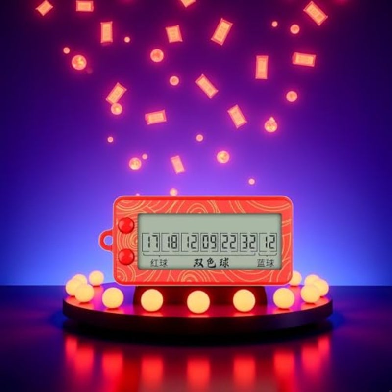 Red Fortune Lottery Machine Electronic Number Selector Portable Random Number Generator Bingo Sets - Image 2