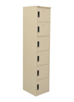RIGID Steel Curved 6 doors Locker Beige 180x38x46.5cm  - Image 4