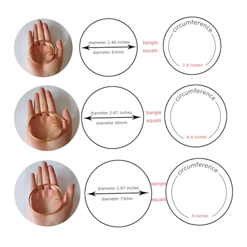 Castillna Tri-Color Silver Gold Rose Gold Bangle Bracelets for Women, 7.8 Inches - Image 4