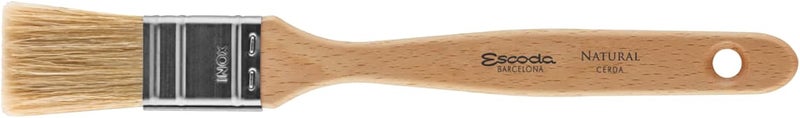 Escoda Series 8146 Artist Oil and Acrylic Paint Brush for Murals Decorative Work  Faux Finishing Natural Chungking Hog Bristle Flat Single Thick Bristle Size 18 - Image 1