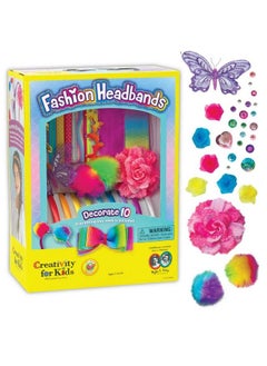 Creativity for Kids Fashion Headbands Craft Kit, Makes 10 Unique Hair Accessories  - Image 1