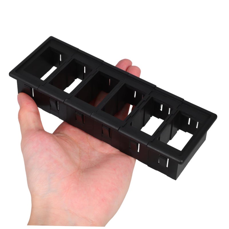 Black Rocker Switch Panel Mount Housing Fade Resistant Finish For Vehicles Boats - Image 5