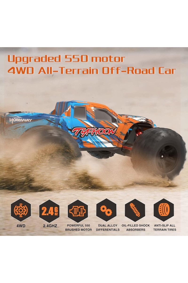 تايفون Mytoys Hobbiway Typhoon RED - High-Speed RC Off-Road Desert Racing Car 4WD MT660 1/10  – 2.4GHz Remote Control - Image 5