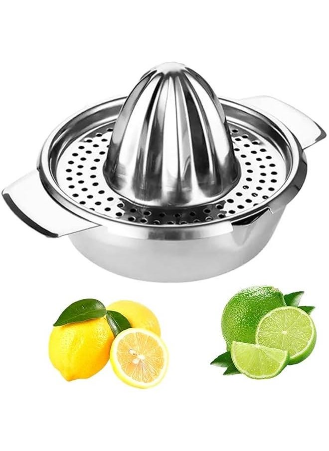 HOOKOR Citrus Lemon Orange Grapefuit Juicer Manual Squeezer 304 Stainless Steel Robust Hand Juicer Reamer Rotation Press with Strainer 2 Pour Spouts, Dishwasher Safe, Easy to Clean, Heavy Duty  - Image 1