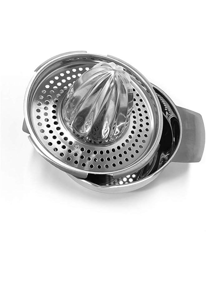 HOOKOR Citrus Lemon Orange Grapefuit Juicer Manual Squeezer 304 Stainless Steel Robust Hand Juicer Reamer Rotation Press with Strainer 2 Pour Spouts, Dishwasher Safe, Easy to Clean, Heavy Duty  - Image 4
