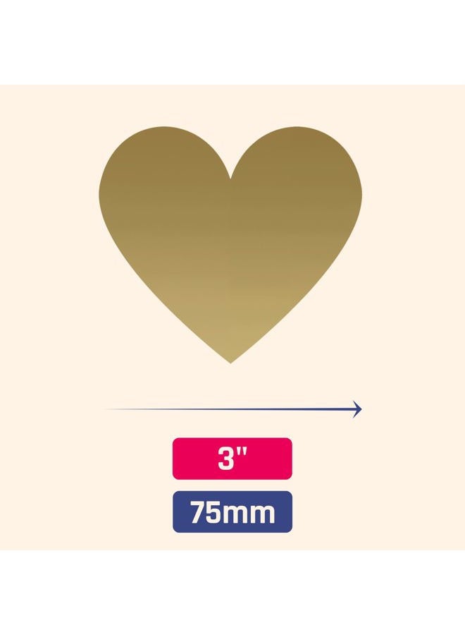 ScratchStix 50 Pack, 3" Heart Scratch Off Stickers Labels - Gold - Image 3