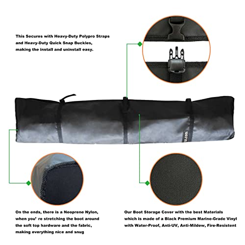 Shadeidea Soft Top Boot for Jeep Wrangler Premium Storage Cover JL Unlimited JLU 4 Door & 2 Door 2018 2019 2020 with Pouch - 3 Year Warranty - Image 3
