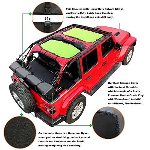Shadeidea Soft Top Boot for Jeep Wrangler Premium Storage Cover JL Unlimited JLU 4 Door & 2 Door 2018 2019 2020 with Pouch - 3 Year Warranty - Image 4