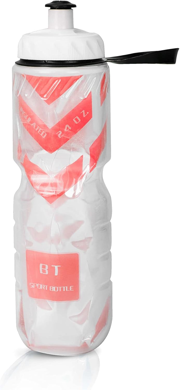 Spartan Water Bottle 650 ml Red | Leak‑Proof Fast‑Flow Spout Wide Mouth Dishwasher Safe BPA Free Odourless Material Silicone Grip Durable Hydration Bottle for Cycling Outdoor Sports | SP‑9103 - Image 1